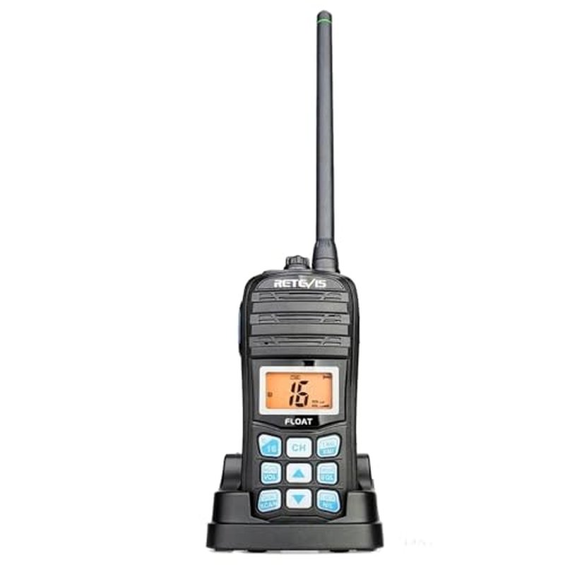 Retevis RT55 Handheld Marine Radio,Marine Two-Way Radios with 1200mAh Battery, USB Charger,Floating IP67 Waterproof,NOAA Weather Alert,International Channels,Ship to Shore Radio for Boats Kayak(1pack)