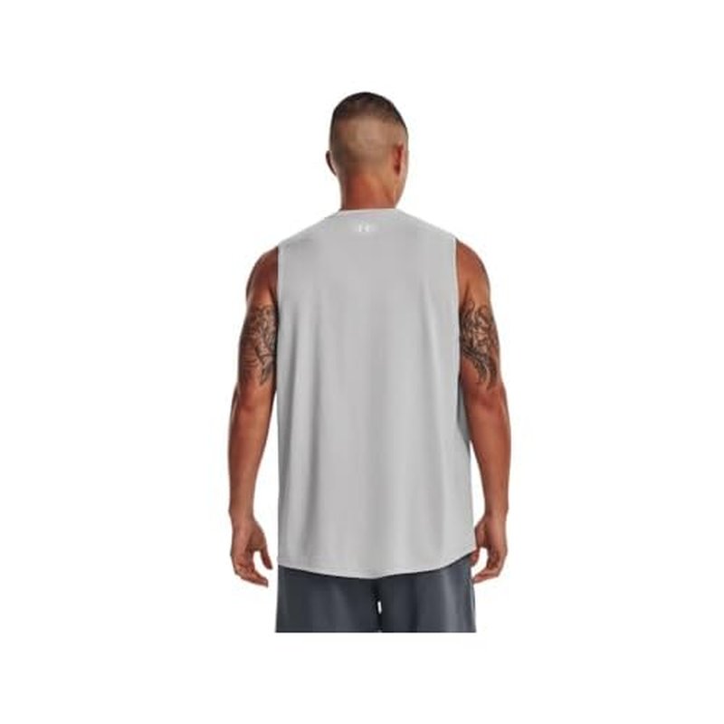 Under Armour Men's Team Tech Slvls Loose Grey Short Sleeve Shirt