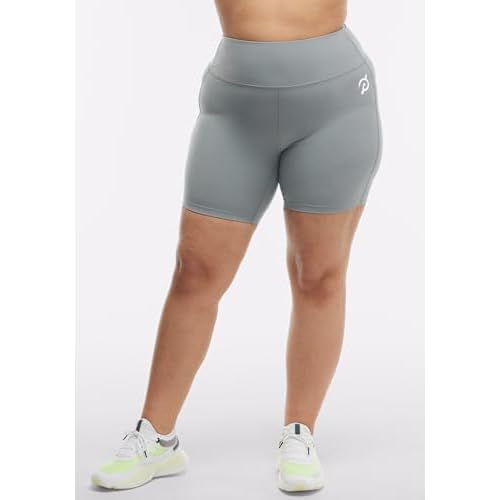 Peloton Women's Cadent 7" High-Rise Pocket Biker Shorts, Workout Shorts, Gym Shorts