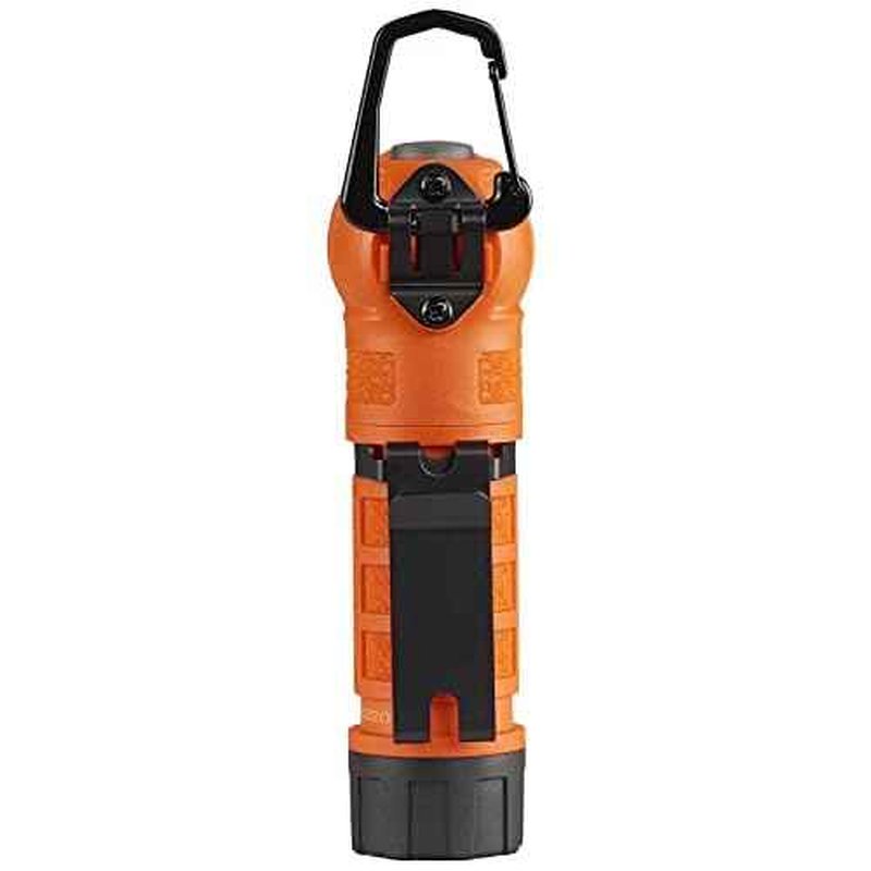 Streamlight 88837 PolyTac 90X USB 500-Lumen Multi-Fuel Right-Angle Rechargeable Flashlight, SL-B26 Battery Pack & USB Cord and Gear Keeper, Orange
