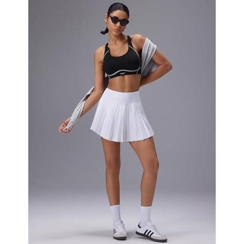baleaf Freeleaf Broadway Womens High Impact Sports Bra, Wirefree Padded Spaghetti Strap Dance Yoga Workout Bra