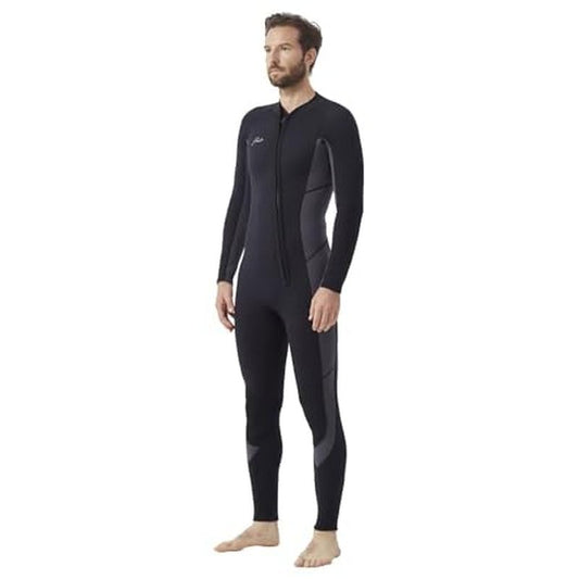Hevto Wetsuits Men 3/2mm Neoprene Front Zip Shorty Full Wet Suit in Cold Water for Swimming Surfing Diving Keep Warm