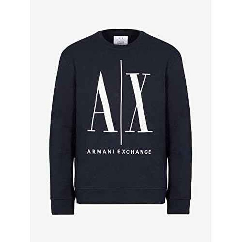 Armani Exchange mens Icon Project Embroidered Pullover Sweatshirt
