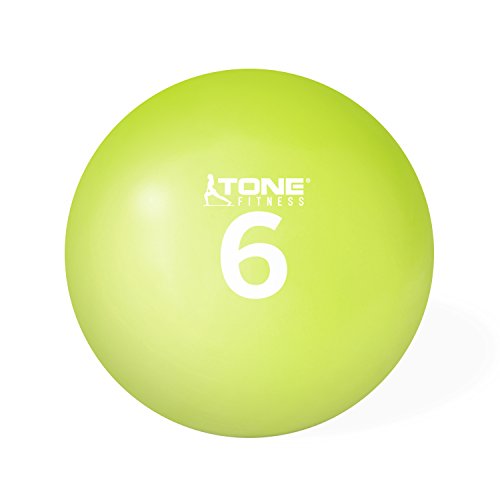 Tone Fitness HHKC-TN006 Soft Weighted Toning Ball, 6 lb, 1pieces,Green