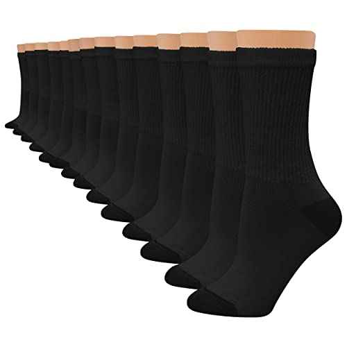 Hanes Women's Socks, Moisture-Wicking Crew or Ankle Socks for Women, 14-Pack