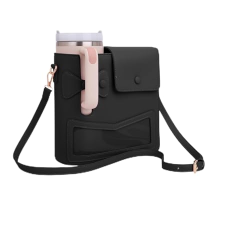 Stanley Cup Purse, Crossbody Bag with Water Bottle Holder, Adjustable Women Shoulder Strap for Stanley Cup Tumbler 40 oz