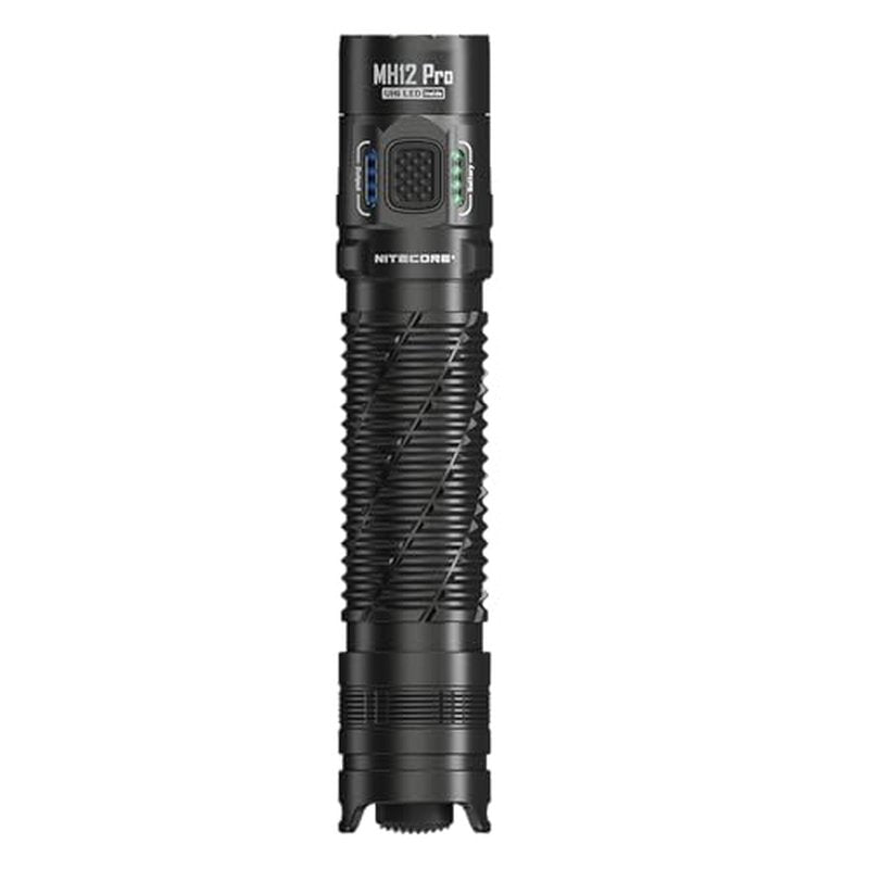 Nitecore MH12 Pro Tactical Flashlight, 3300 Lumen USB-C Rechargeable Long Throw Compact EDC Duty Light with Holster Sticker
