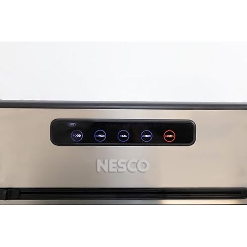 Nesco Preserve Plus Vacuum Sealer | Dry & Moist Modes | Built-in Bag Cutter & Roll Storage | 11.8" Seal Width | Includes 2 Rolls