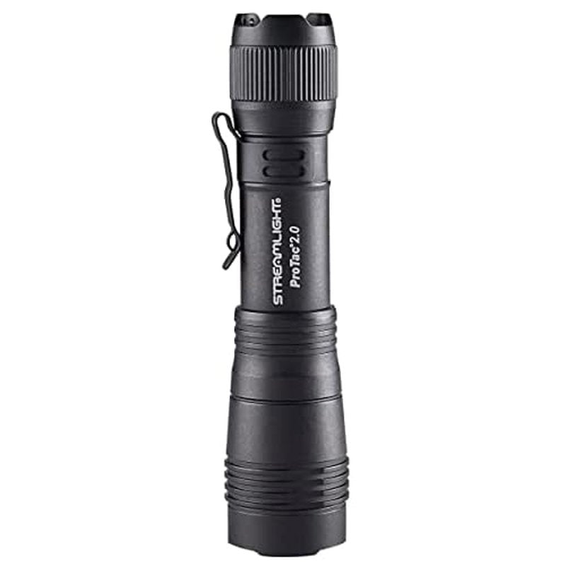 Streamlight 89000 ProTac 2.0 2000-Lumen 17300-Candela Rechargeable Tactical LED Flashlight with USB C Cable, and Holster, Box, Black