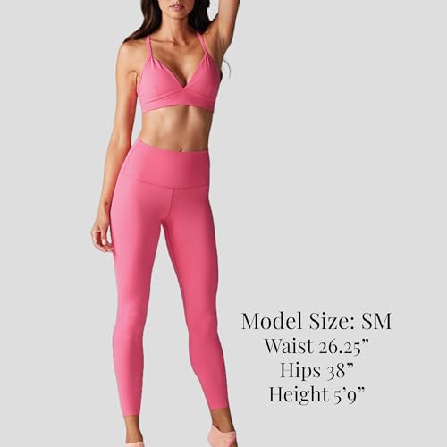 Tavi Apparel High Waisted 7/8 Tight for Barre, Yoga, Pilates and Beyond Hot Pink