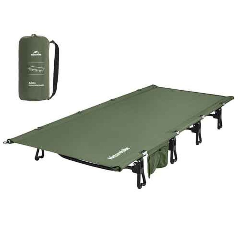 Naturehike Extra Wide GreenWild Camping Cot, Folding Lightweight Camp Cot Bed, Portable Sleeping Bed for Backpacking Travel Beach Home
