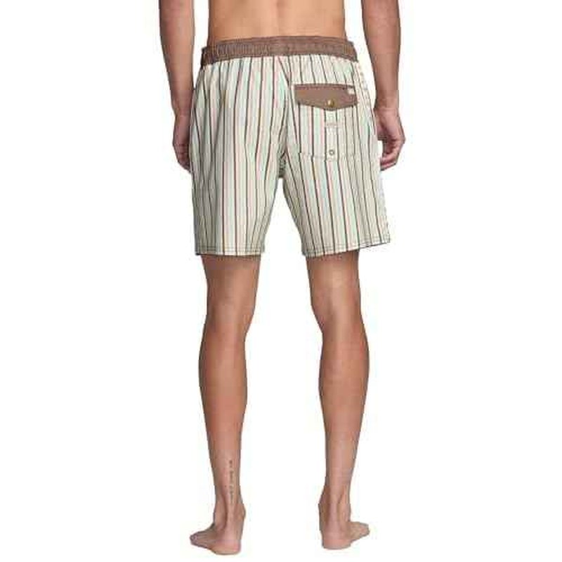 RVCA Men's Elastic Waist Boardshort, Featuring a Faux Fly & Pockets on the Side Seams.