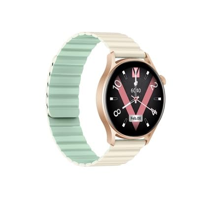 Kieslect Lora 2 Bluetooth Calling Lady Smartwatch with Double Strap (Gold)