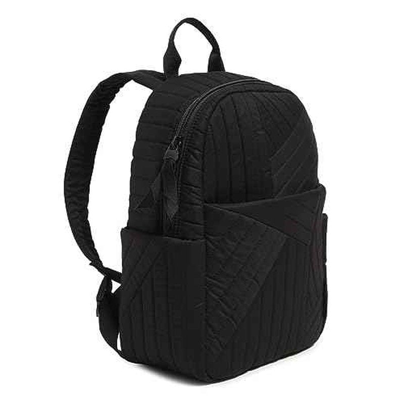 Vera Bradley Women's Cotton Small Backpack, True Black, One Size