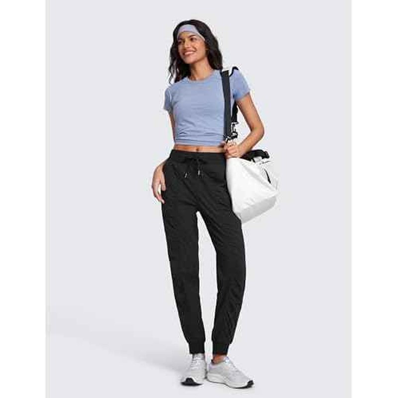 CRZ YOGA Lightweight Workout Joggers for Women 26"/28.5"/30.5" - Outdoor Running Casual Pants with Pockets