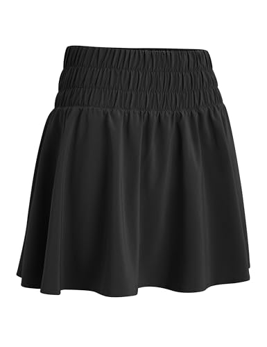 CRZ YOGA High Waisted Flowy Tennis Skirts for Women Pleated Casual Golf Athletic Pickleball Skorts with Shorts Pockets Lip Gloss Pink XX-Small