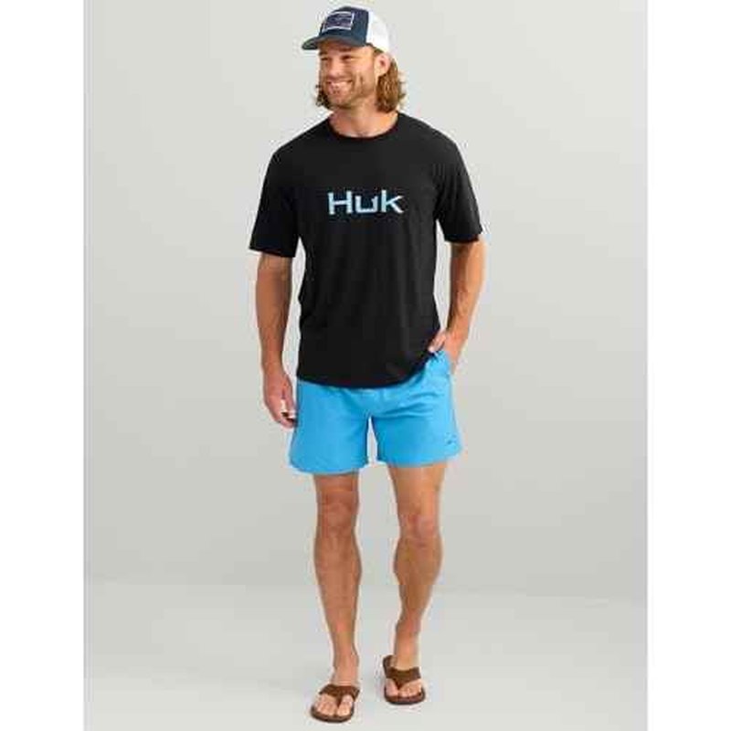 HUK Mens Performance Fishing Logo Tee, Short Sleeve, Quick-Dry
