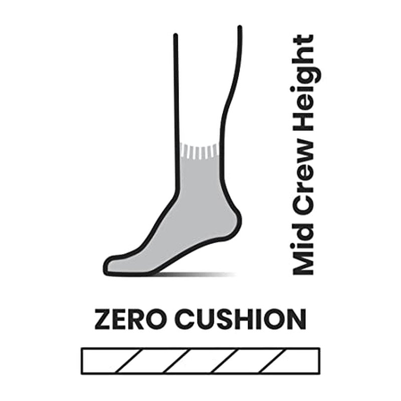 Smartwool Men's Run Zero Cushion Mid Crew Pattern Socks