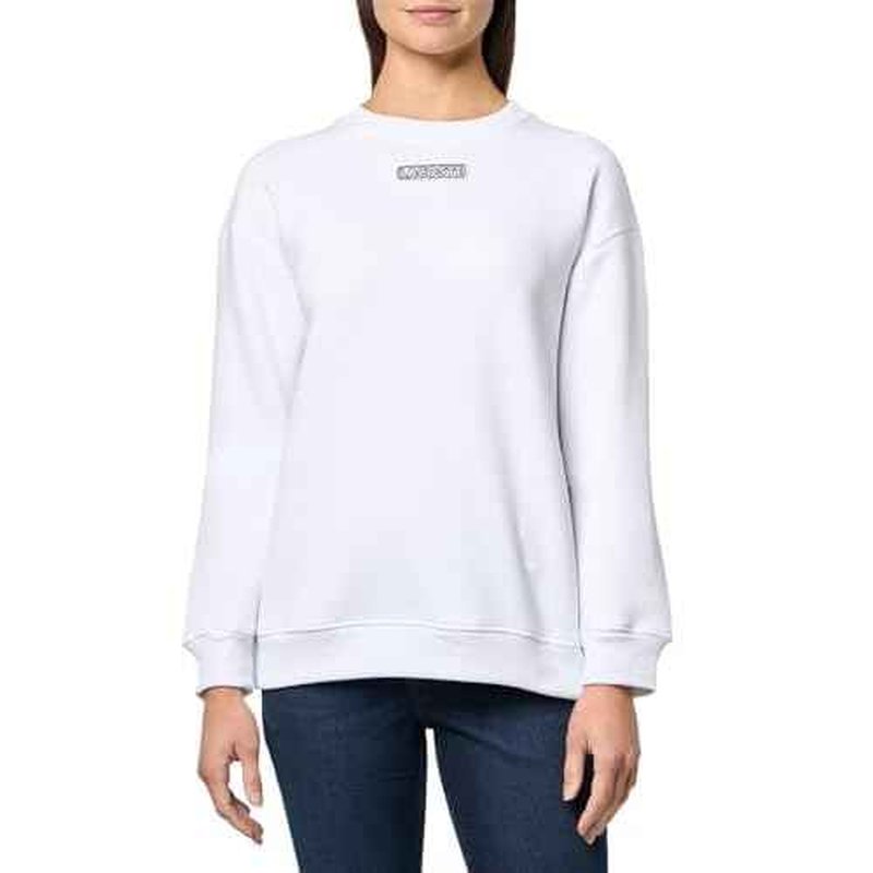 Lacoste Women's Oversized Brushed Fleece Crew Neck Sweatshirt