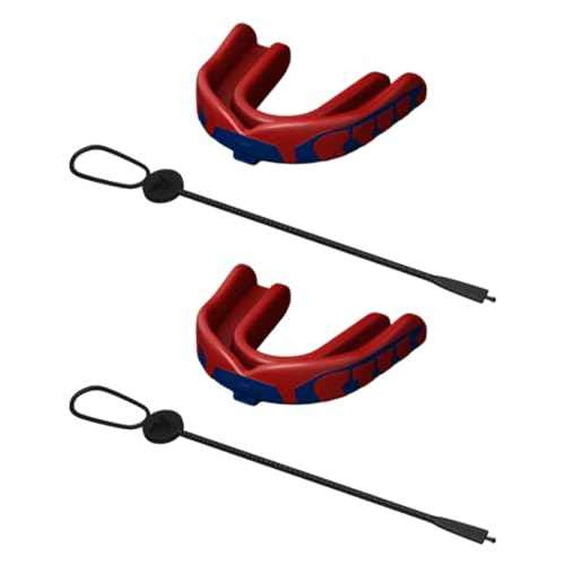 Velocity Champion Youth Mouthguard, 2 Pack, Royal & Red - for Ages 11 to 18 - Ideal for Lacrosse, Football, Hockey, Basketball, Soccer, Boxing, Martial Arts, Field Hockey, and More