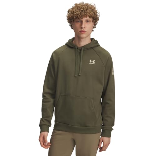 Under Armour Men's Freedom Flag Hoodie, (390) Marine OD Green / / Desert Sand, X-Large