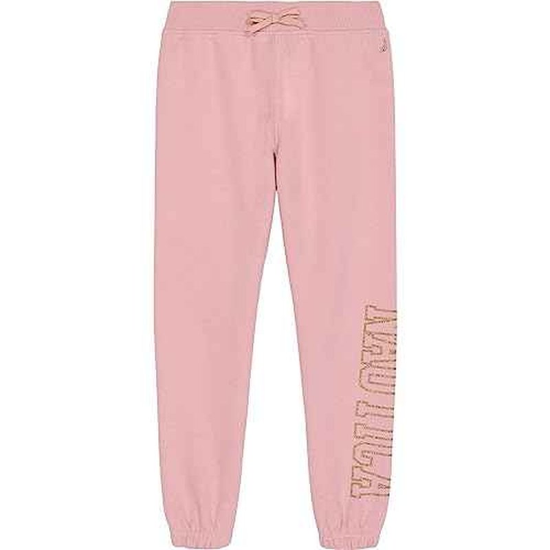Nautica Girls Logo Sweatpants, Fleece Joggers with Ribbed Cuffs & Functional Side Pockets