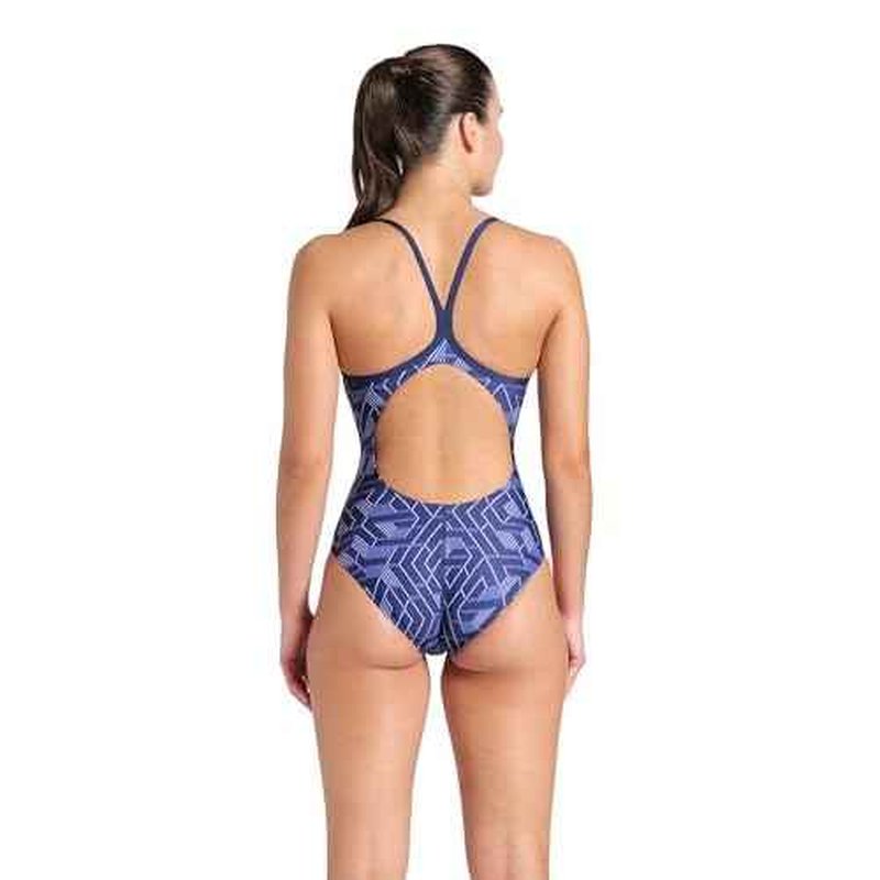 Arena Womens Arena Performance Women's Escape Team Print Light Drop Back Ladies Training Swimsuit