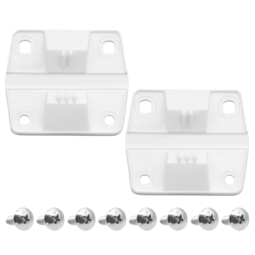 Coleman Cooler Hinges Replacement with Screws, Durable ABS Plastic Hinges & Stainless Steel Screws, Fits Coleman, Rubbermaid Ice Chest Cooler Parts, Camping Cooler Accessories, 2 Pack