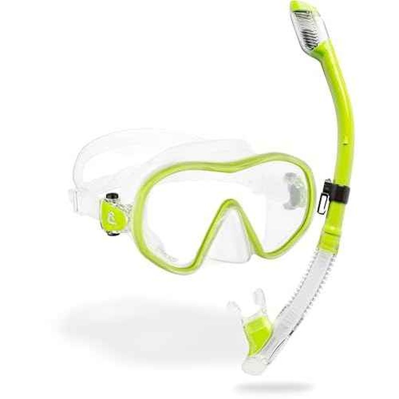 Cressi Single Lens Frameless Scuba Mask & Dry Snorkel for Snorkeling, Scuba Diving, F-Dual & Tao Dry: Designed in Italy