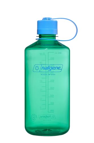 Nalgene Water Bottle - Lightweight Sustain Tritan BPA-Free Shatterproof Bottle for Backpacking, Hiking, Gym, 32 OZ, Narrow Mouth, Pastel Green