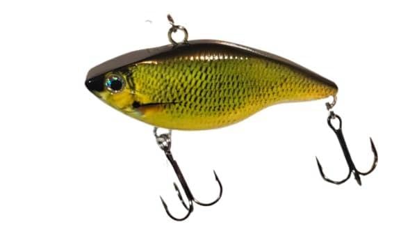 2 3/4" DDT Lipless Crankbait for Bass Fishing Lure Vibe Trap Crank Bait Lifelike Bait Sink (Golden Shiner)