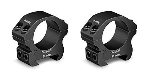 Vortex Optics Pro Series Riflescope Rings - 1 inch - Medium Height [0.95 Inches | 24.13 mm], Black