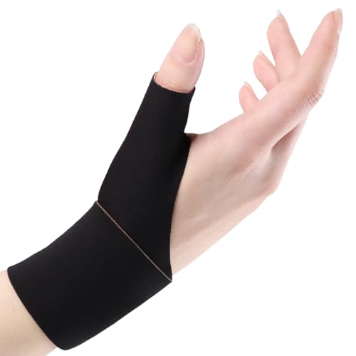 Thumb Wrist Brace Right Hand, Wrist Support for Carpal Tunnel Pain Relief, Trigger Thumb, Tendonitis, Ulnar Wrist wraps Repetitive Use Injury, Adjustable Ultra Thin Elastic Compression Sleeve Fit Small and Medium Hands