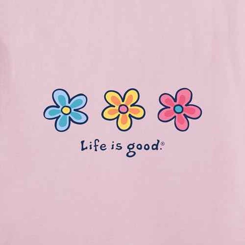 Life is Good Women's Crusher Tee Three Daisies