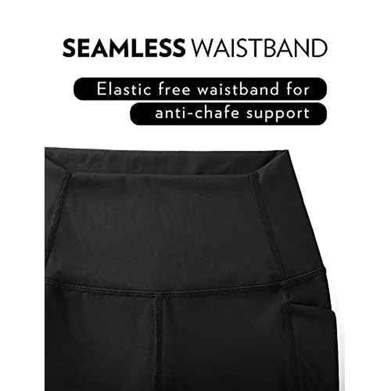 CRZ YOGA Women's Naked Feeling Biker Shorts with Pockets 6'' - High Waisted Yoga Gym Workout Spandex