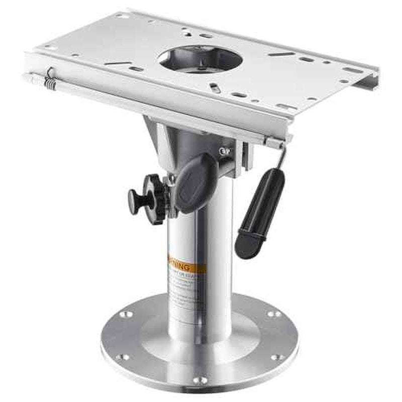 VEVOR Boat Seat Pedestal, Adjustable Height from 13.39 to 19.2 Inches, Aluminum Alloy Boat Chair Base with Slide, 5-inch Sliding Travel, Locking Design, Ideal for Fishing and Boating Enthusiasts