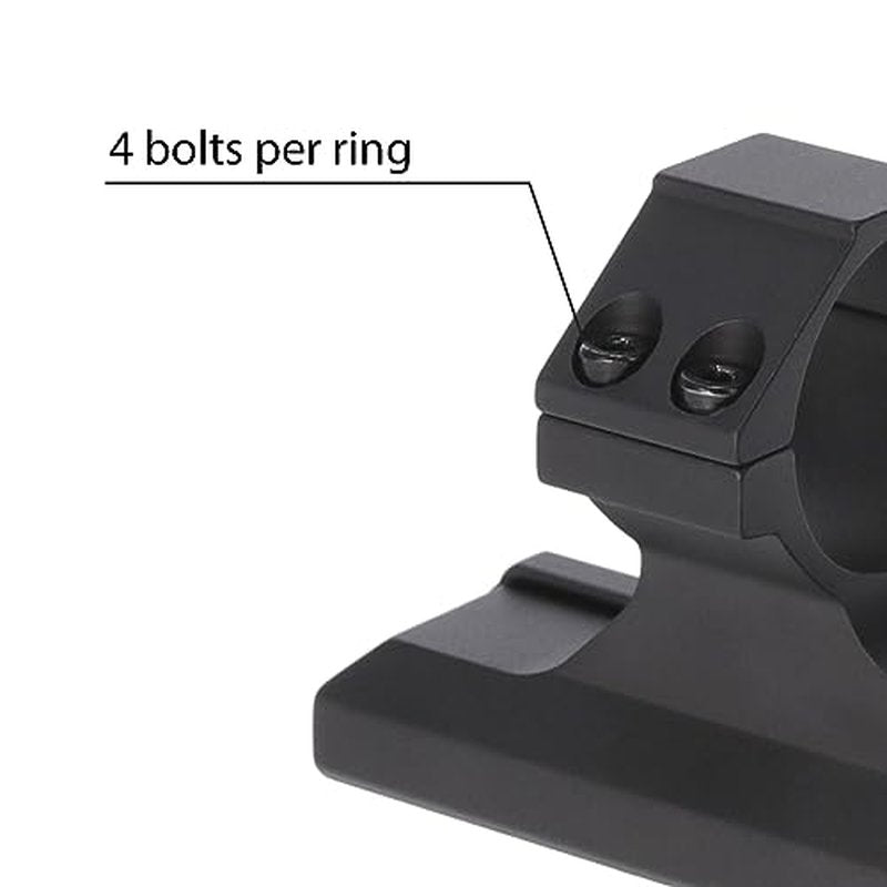 TRUGLO Tactical Hunting Shooting Versatile Durable One-Piece Picatinny Style Scope Mount with Rings