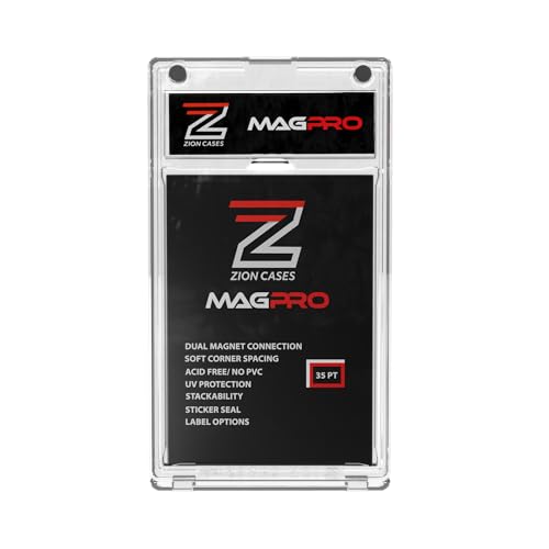 Zion Cases MagPro 35PT Magnetic Card Holder; Duel Magnet Card Case for Secure Holding Strength to Guard Against Unintentional Openings; Includes 1 Magnetic Trading Card Case; (1 Pack)