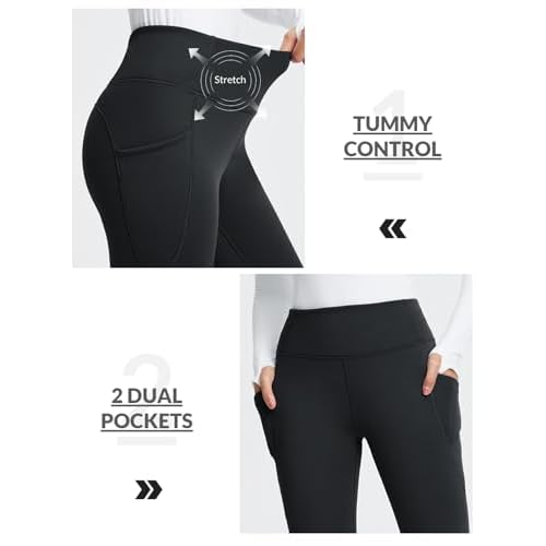 baleaf Women's Thick Fleece Lined Leggings Winter Snow Pants Warm Thermal High Waisted Ski Legging