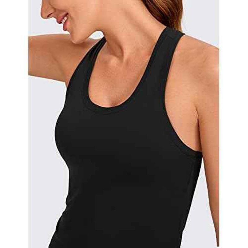 CRZ YOGA Butterluxe Racerback Tank Tops for Women - Yoga Workout Casual Gym Athletic Camisole Tight Sleeveless Shirts