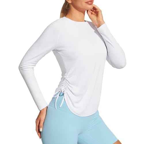 IUGA Rash Guard for Women UPF 50+ Long Sleeve Sun Shirts Swim Shirts for Women Lightweight UV Protection Shirts Hiking Tops