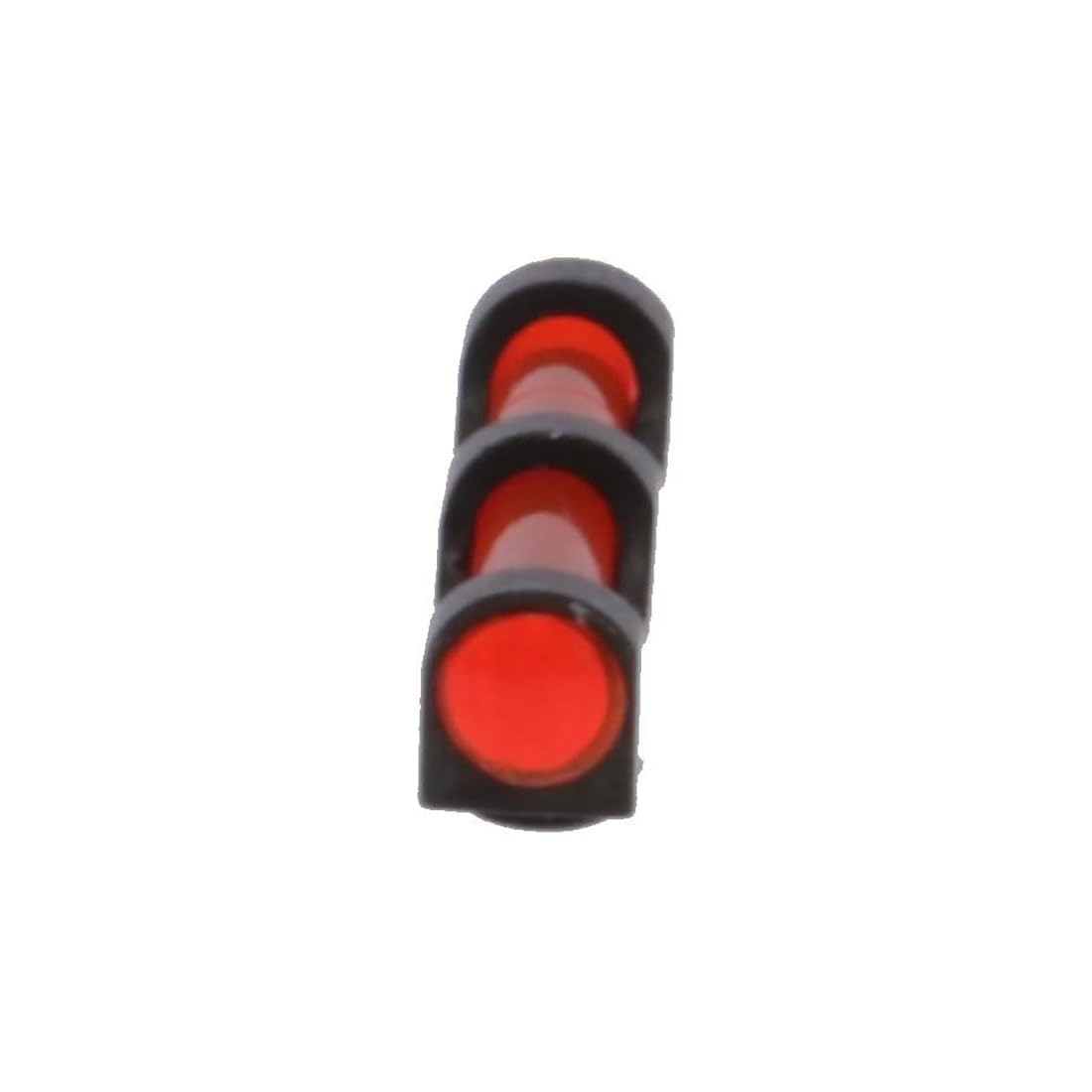 TRUGLO Bright Low-Profile All Metal Construction Long Bead Front Fiber Optic Gun Replacement Bead, 6-48 - RED