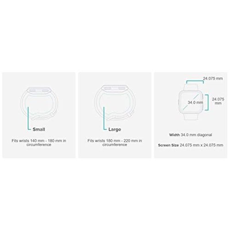 Fitbit Versa Lite Edition Smart Watch, One Size (S and L Bands Included), 1 Count