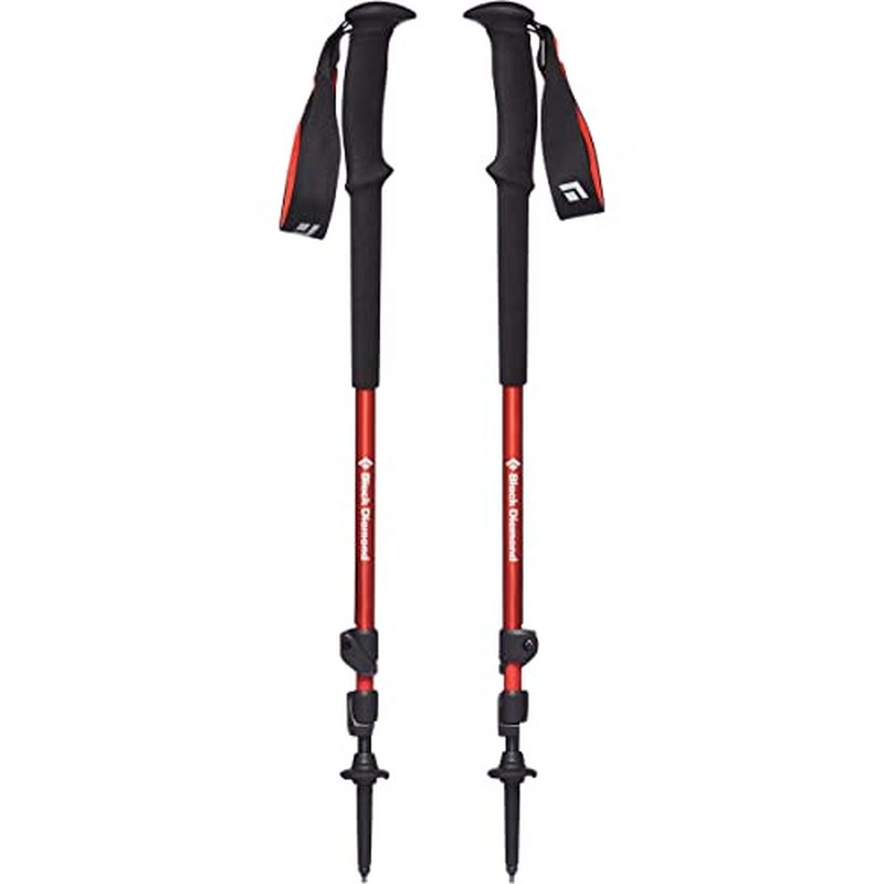 BLACK DIAMOND Trail Trekking Poles (Pair) | Lightweight Aluminum Hiking Poles | FlickLock Adjustable Shafts | All-Season Stability & Comfort