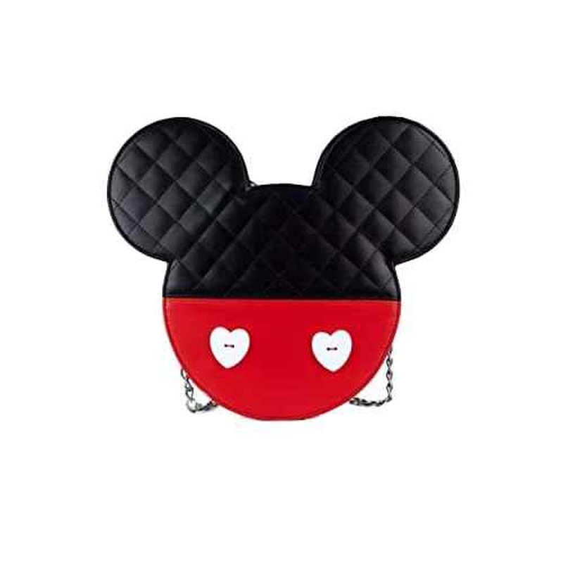 Loungefly MickeyMinnie Valentines Reversible Large Crossbody Bag BlackRedWhite
