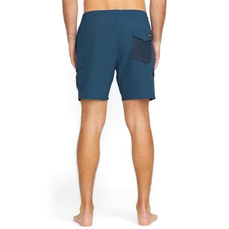 Volcom Men's Truly Liberators 17" Boardshort Swim Trunks, Deep Blue, Large