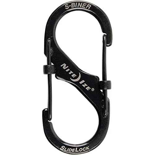 Slidelock Steel S-Biner #2 Black Nite Ize Lsb2-01-R3