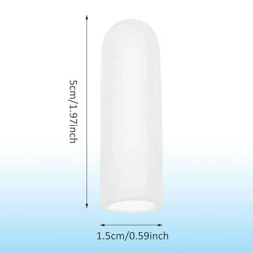 Gel Finger Cots, 10 PCS Gel Finger Protectors Finger Caps Silicone Fingertips Protection Finger Protector Support, Finger Sleeves Thumb Protection for Hand Eczema, Finger Cracking Arthritis(Clear)
