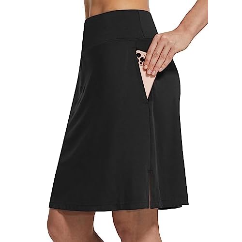 baleaf Women's 20" Knee Length Golf Skorts Long Athletic Tennis Skirts for Women Active Casual Pockets UV Protection