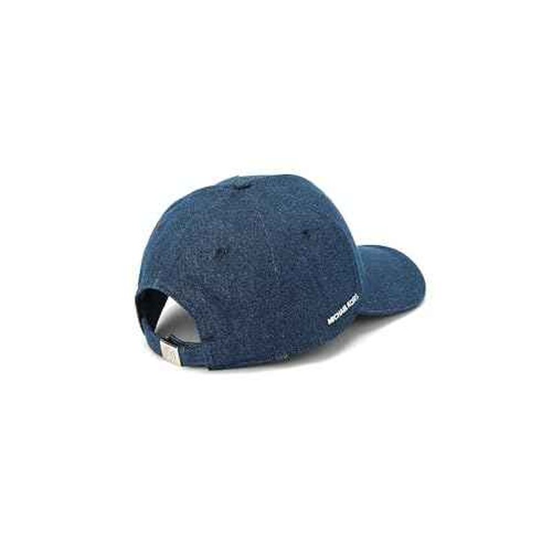 Michael Kors Womens Distressed Denim Baseball Cap, Stylish Hat & Fashion Accessory
